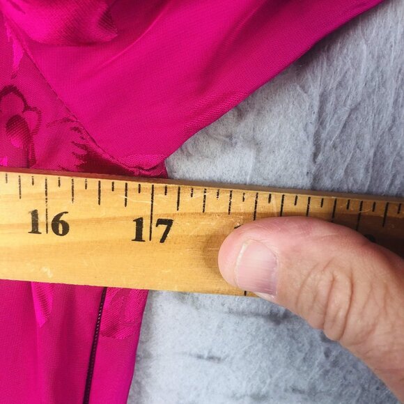 Coach 1941 Dress Womens 0 Fuchsia Ruffle Studded Floral Jacquard Viscose 232843 - Picture 4 of 16